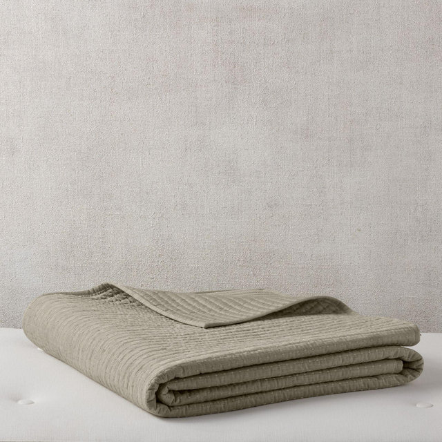 Hudson Park Collection Channel Stitch Coverlet, King - Exclusive