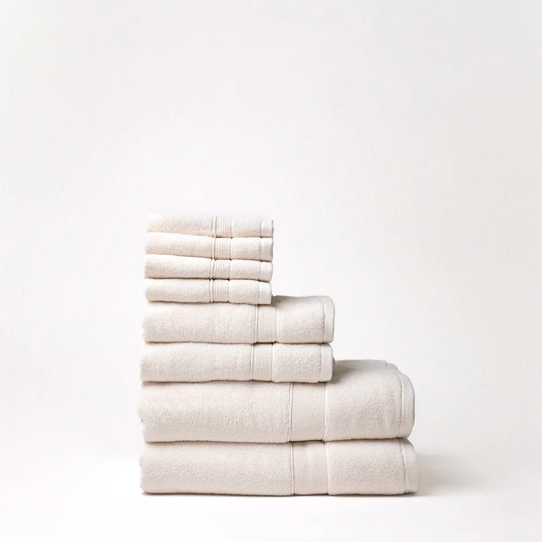 Cozy Earth Luxe Bath Towel Set - Seashell