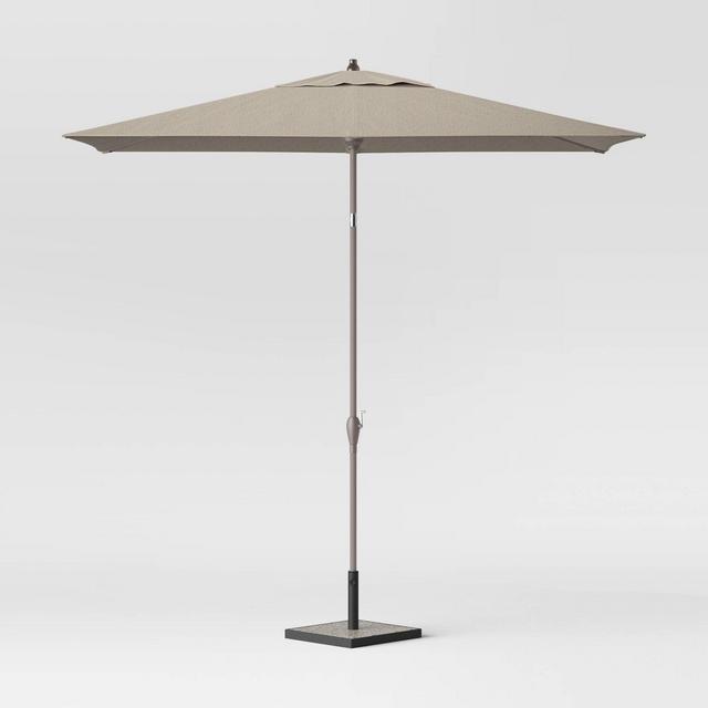 6.5' x 10' Rectangular Patio Umbrella Sand - Ash Pole - Project 62™