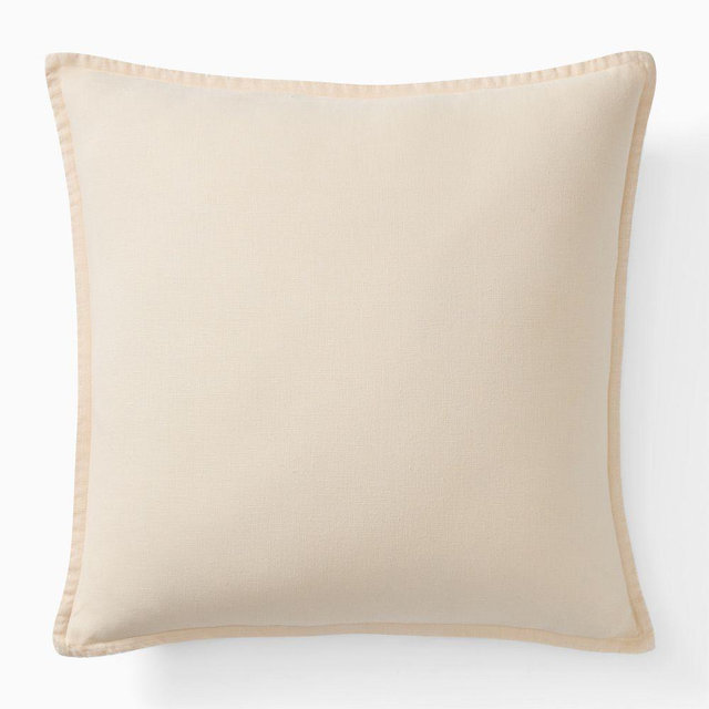 European Linen Pillow Cover, 20x20, Buttermilk