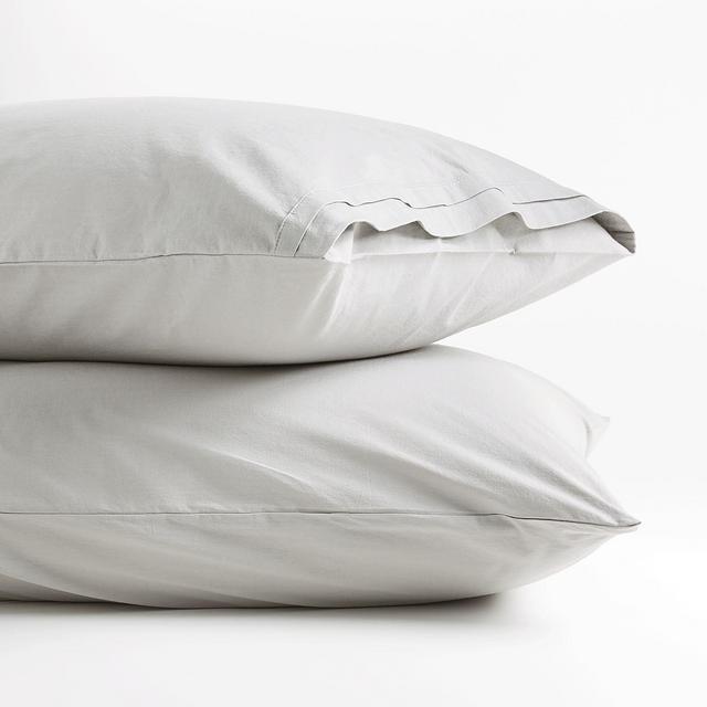 Mellow Sterling Organic Cotton Standard Pillow Cases, Set of 2
