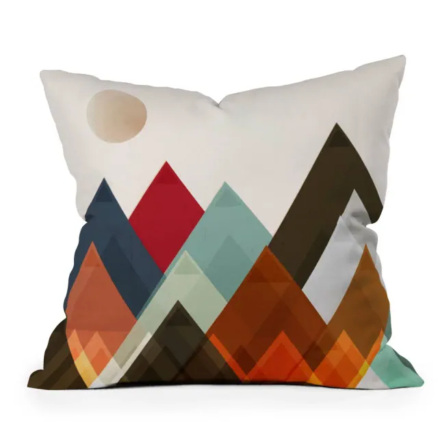 16"x16" Brian Buckley Pepper Moon Square Throw Pillow Blue - Deny Designs: Indoor Polyester Cushion, Zippered Cover