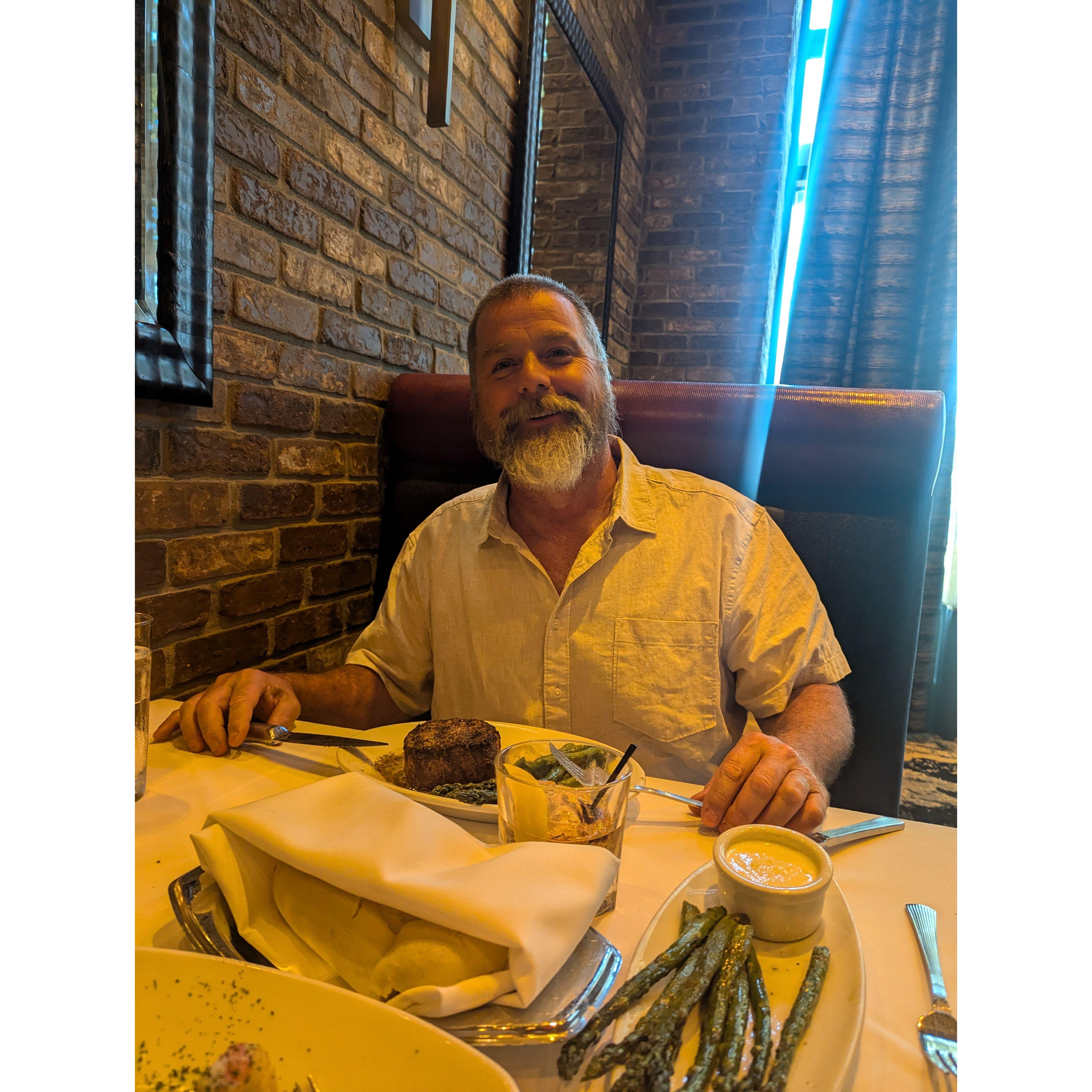 Birthday treats at Ruth's Chris, June of '24