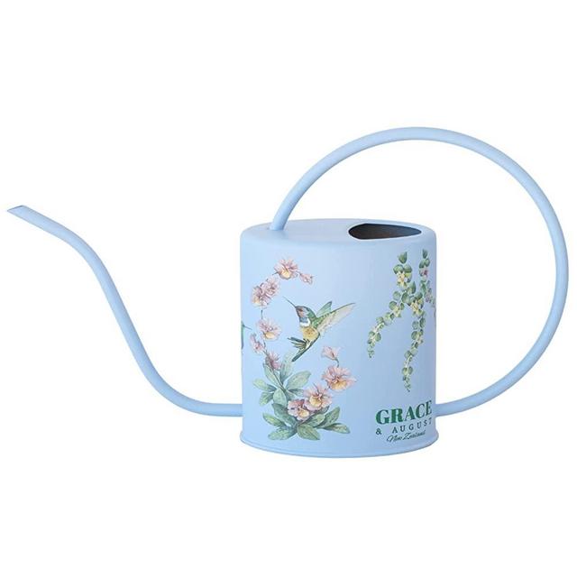 Watering Can for Indoor Plants - House Plant Watering can - Colorful, Decorative Indoor Water can for Plants - Metal Indoor Watering can with Long Spout - 1.5L 51floz 0.4 Gallon(Hummingbird Blue)