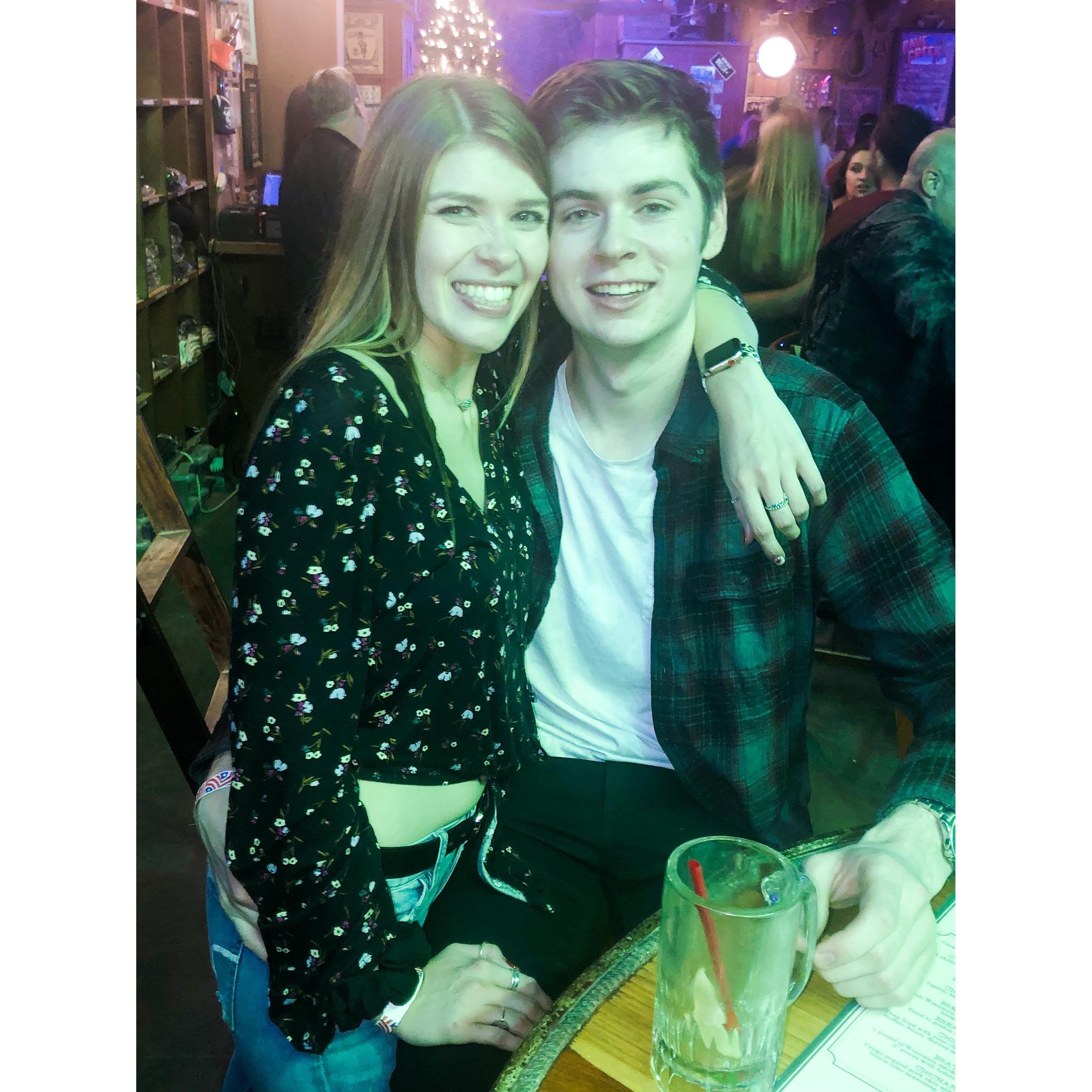 Our first date night at Buffalo Chip December 2019