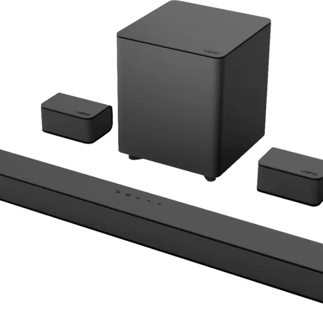 VIZIO - V-Series 5.1 Channel Sound Bar System with Wireless Subwoofer - Black