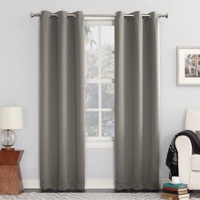 Kenneth Blackout Energy Efficient Grommet Curtain Panel Gray 40"x63" - Sun Zero