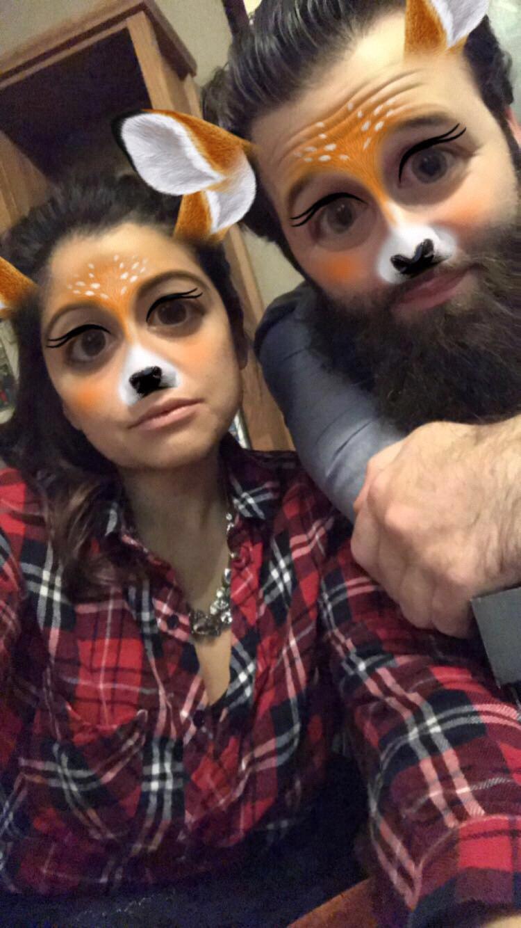 Our first Christmas together! Isn’t Seth the cutest?! 😱 (this is literally the only picture we have from that day...we're the worst)