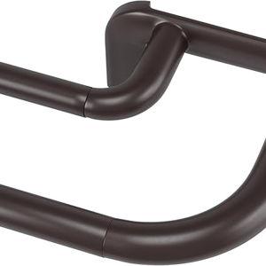 Dark Bronze, Double Curtain Rod Set (28 to 48 Inches)