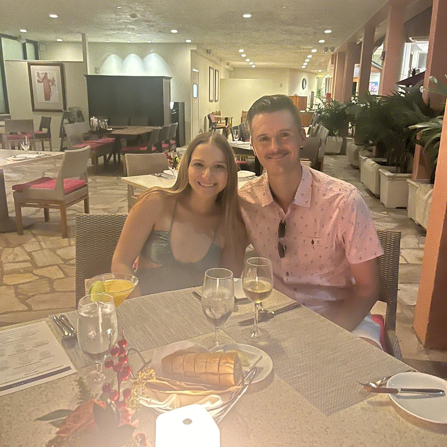 Our first dinner as an engaged couple!