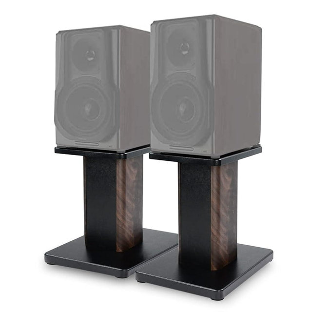 12 Inch (30CM)- Pair- Wood Speaker Stands for Home-Cinema HiFi Desktop and Satellite Speakers Monitor Stands