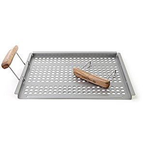 Schmidt Brothers BBQ Stainless Steel Grab & Grill Flat Grill Tray