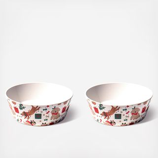 Holiday Whimsy Medium Bowl, Set of 2