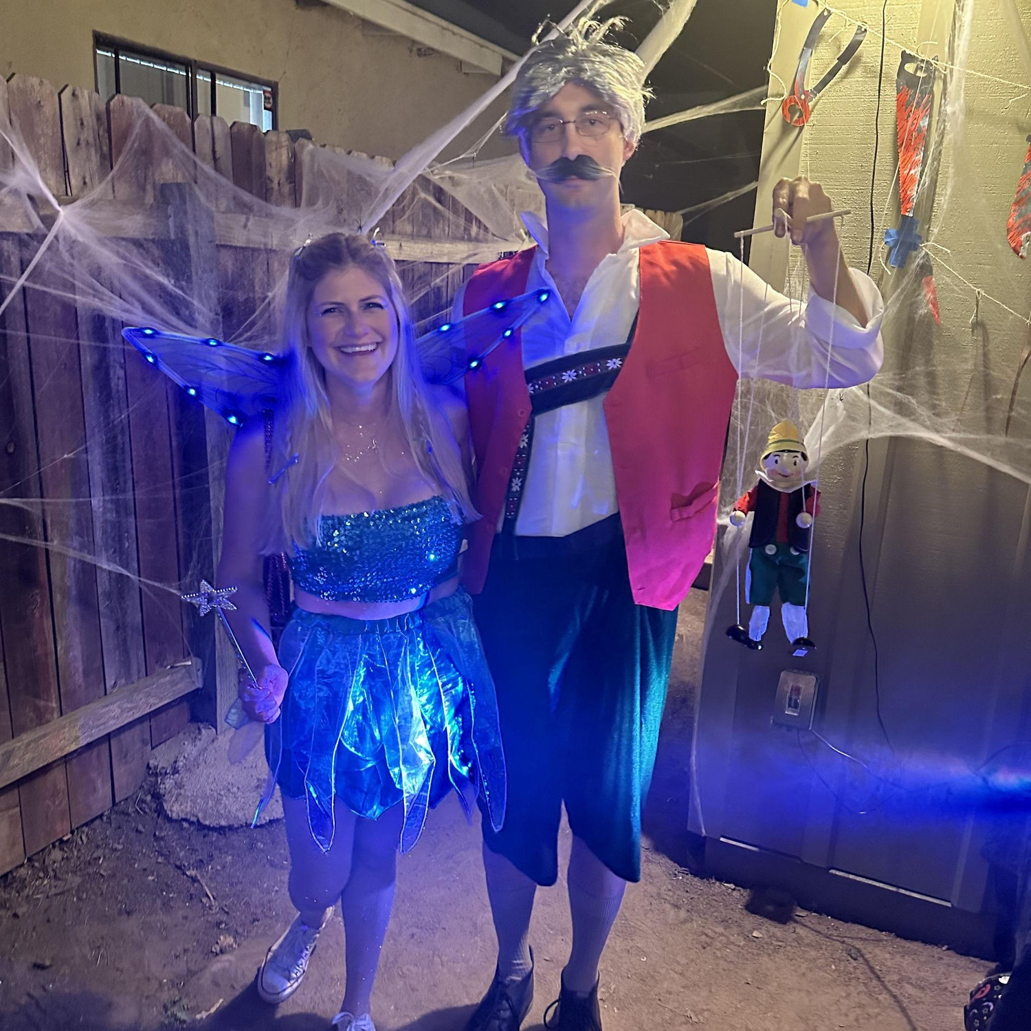 Our first Halloween. Gepetto and the Blue Fairy