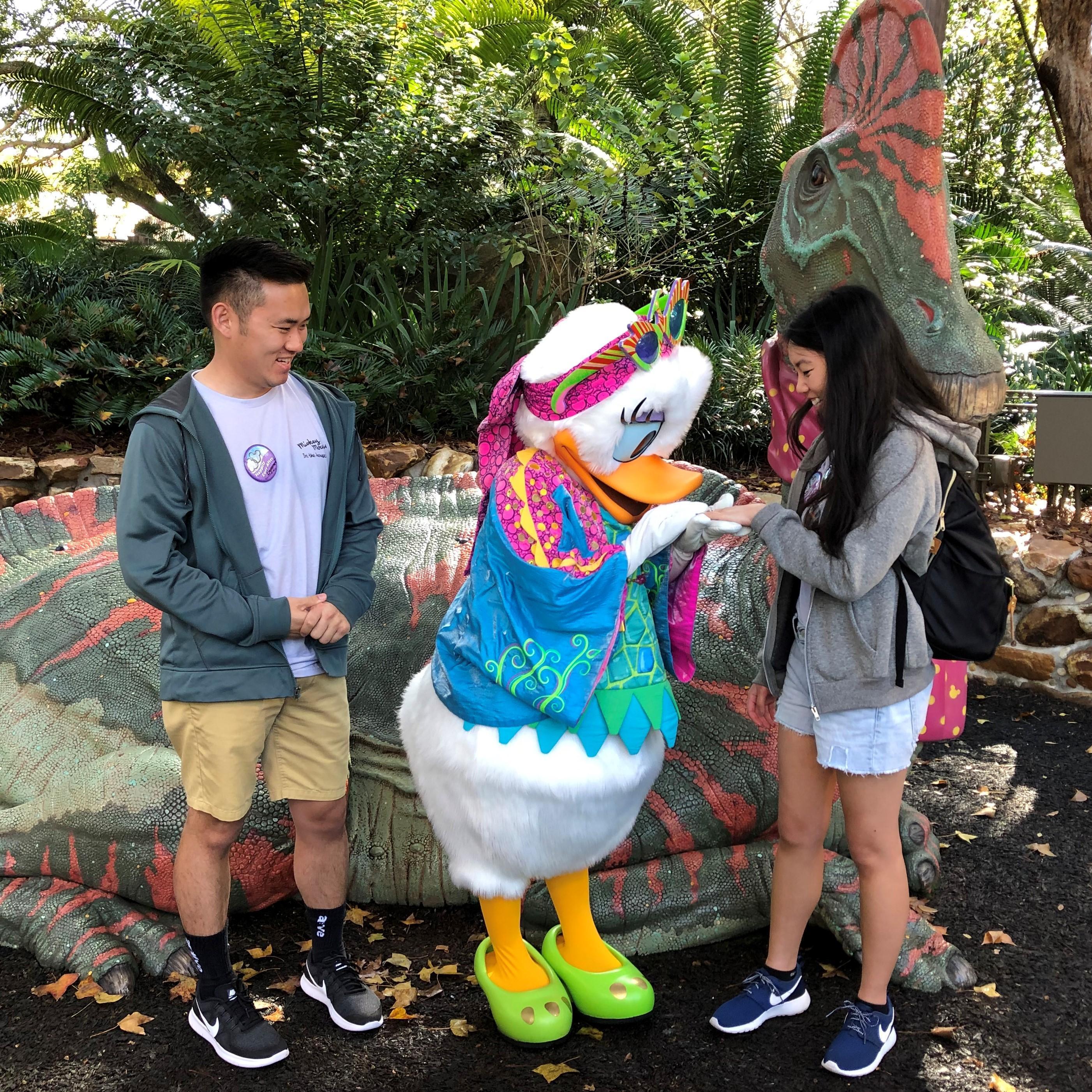 02/2019 - Showing off my ring to Daisy
Animal Kingdom, Orlando, Florida