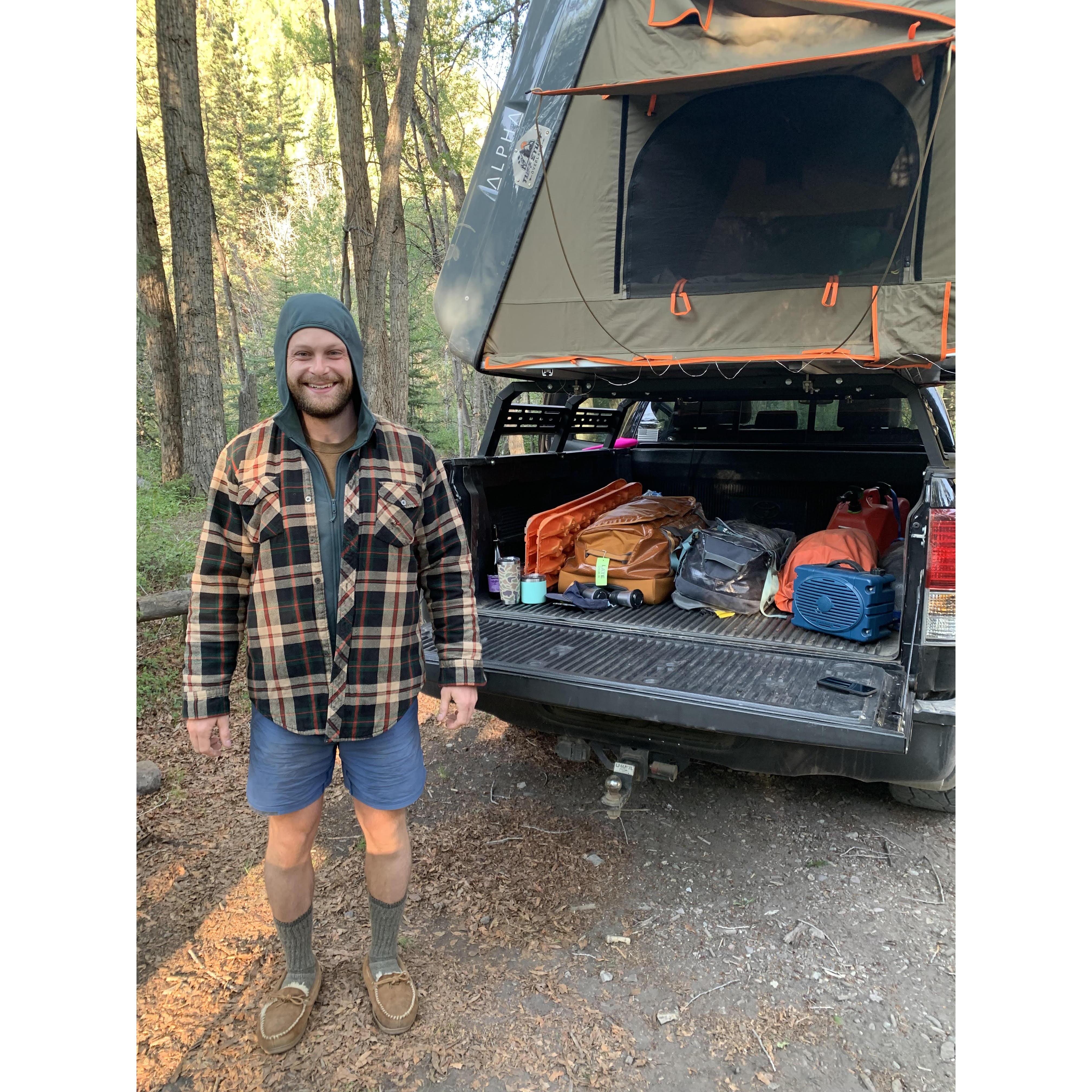 Just cold enough for socks and a jacket, but not cold enough for pants!