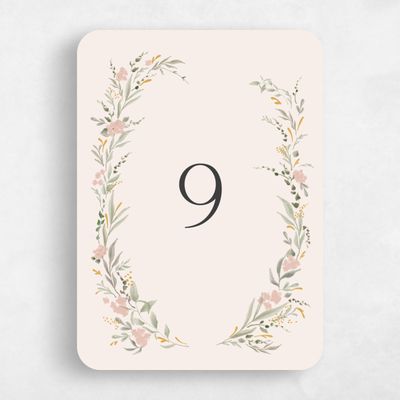 Linen, Beige Wedding Table Number - Darcy