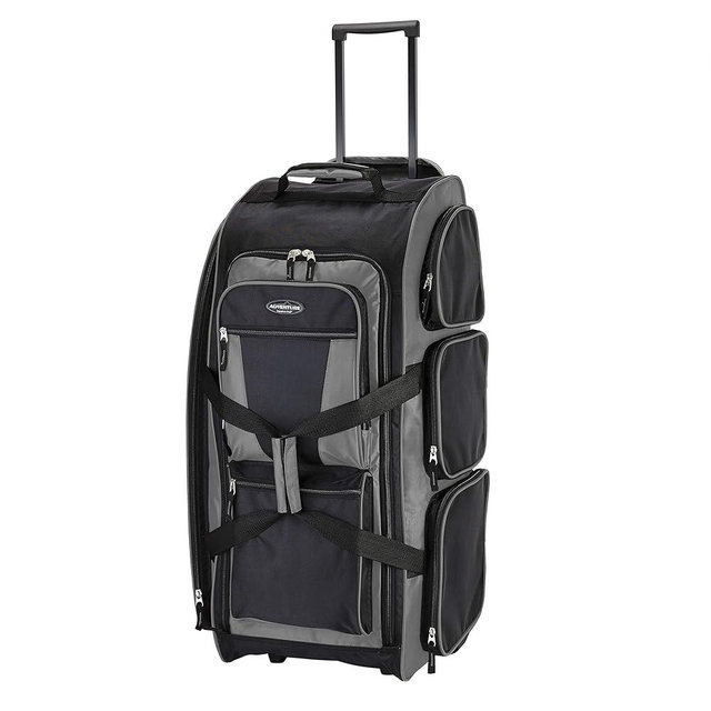 Travelers Club Xpedition 30 Inch Multi-Pocket Upright Rolling Duffel Bag