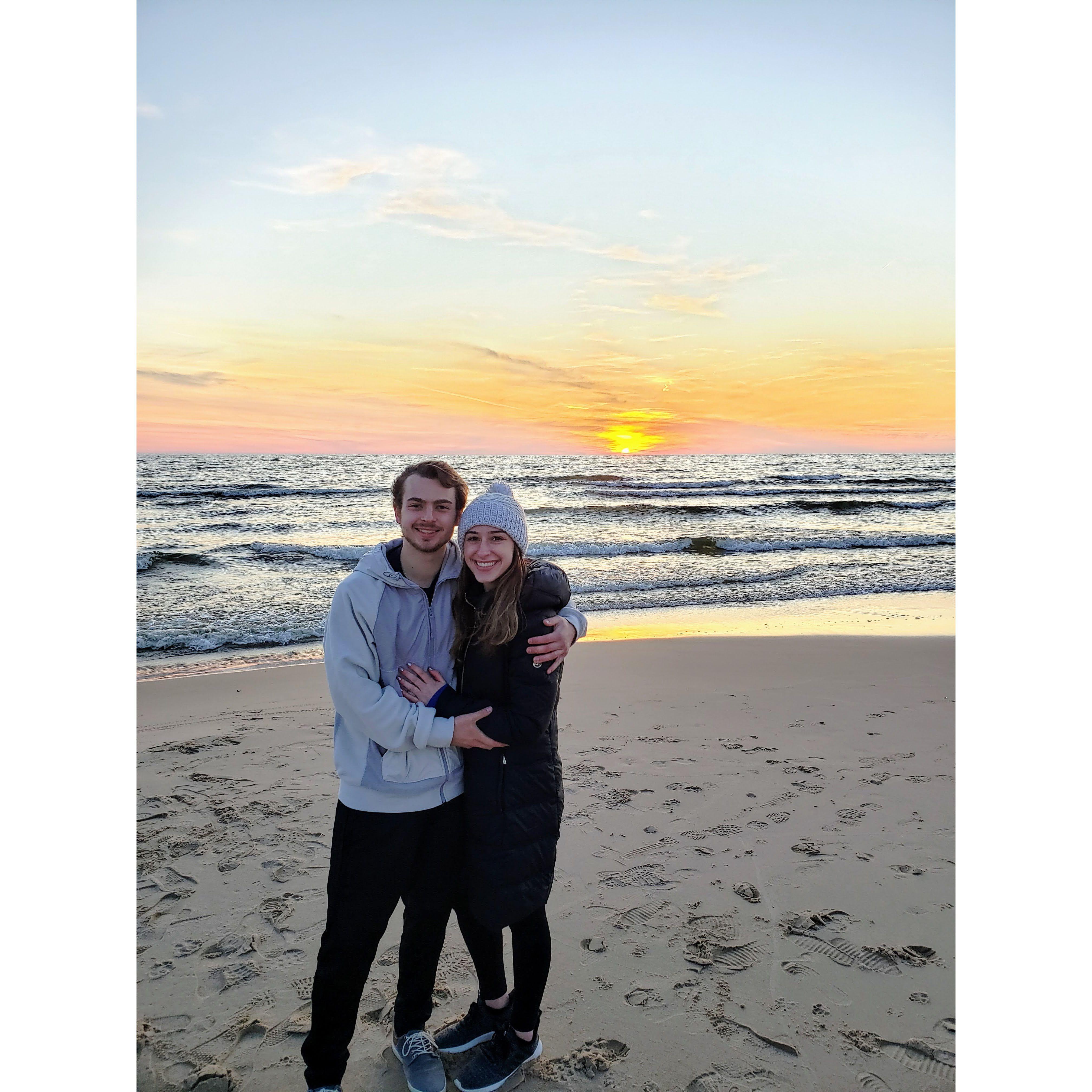 Sunset on Grand Haven before COVID separated us