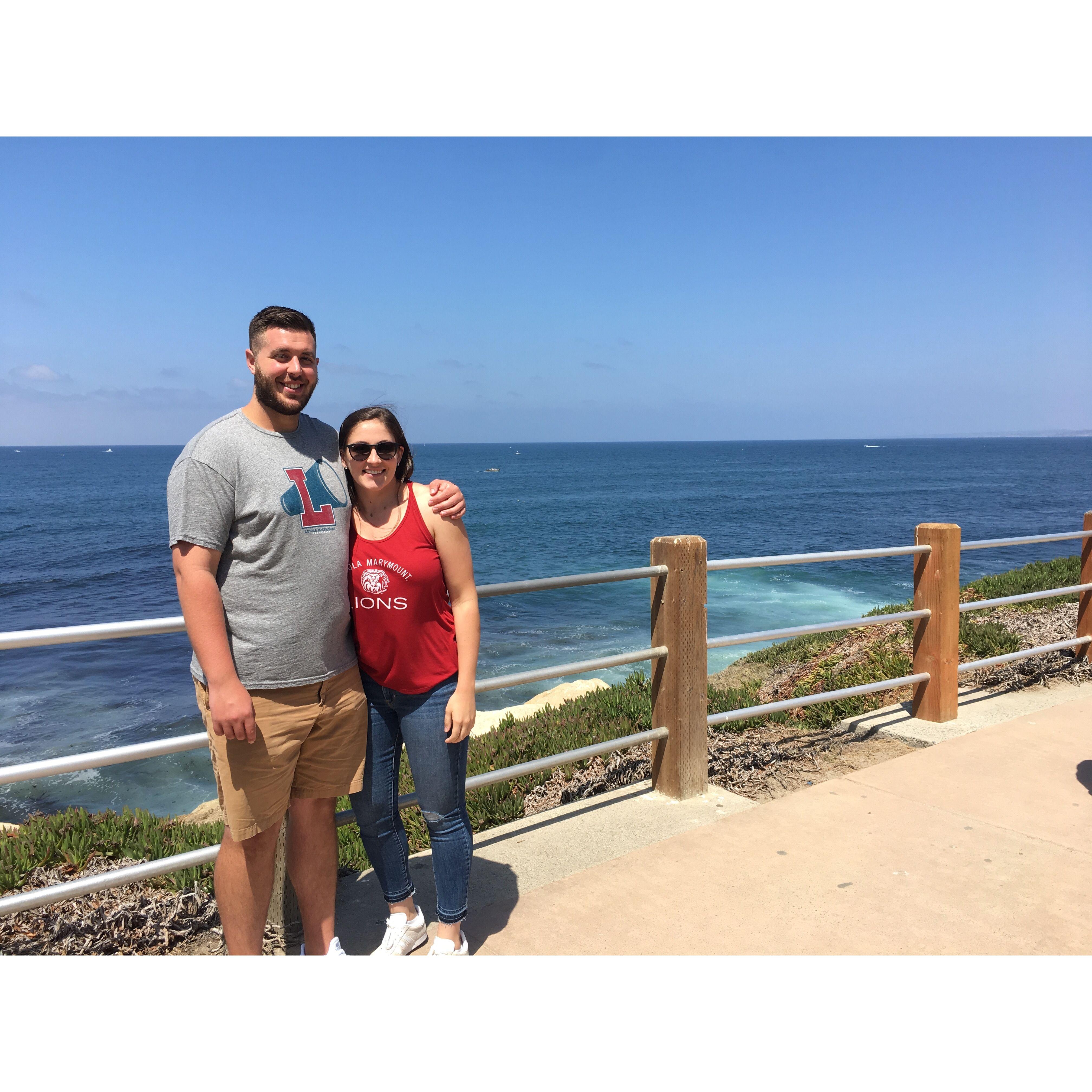 Our first trip to California to see Luke's first colligate water polo game. September, 2018.