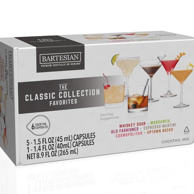 The Classic Collection Capsules, Variety Pack of 6 for Bartesian Premium Cocktail Maker (55524)
