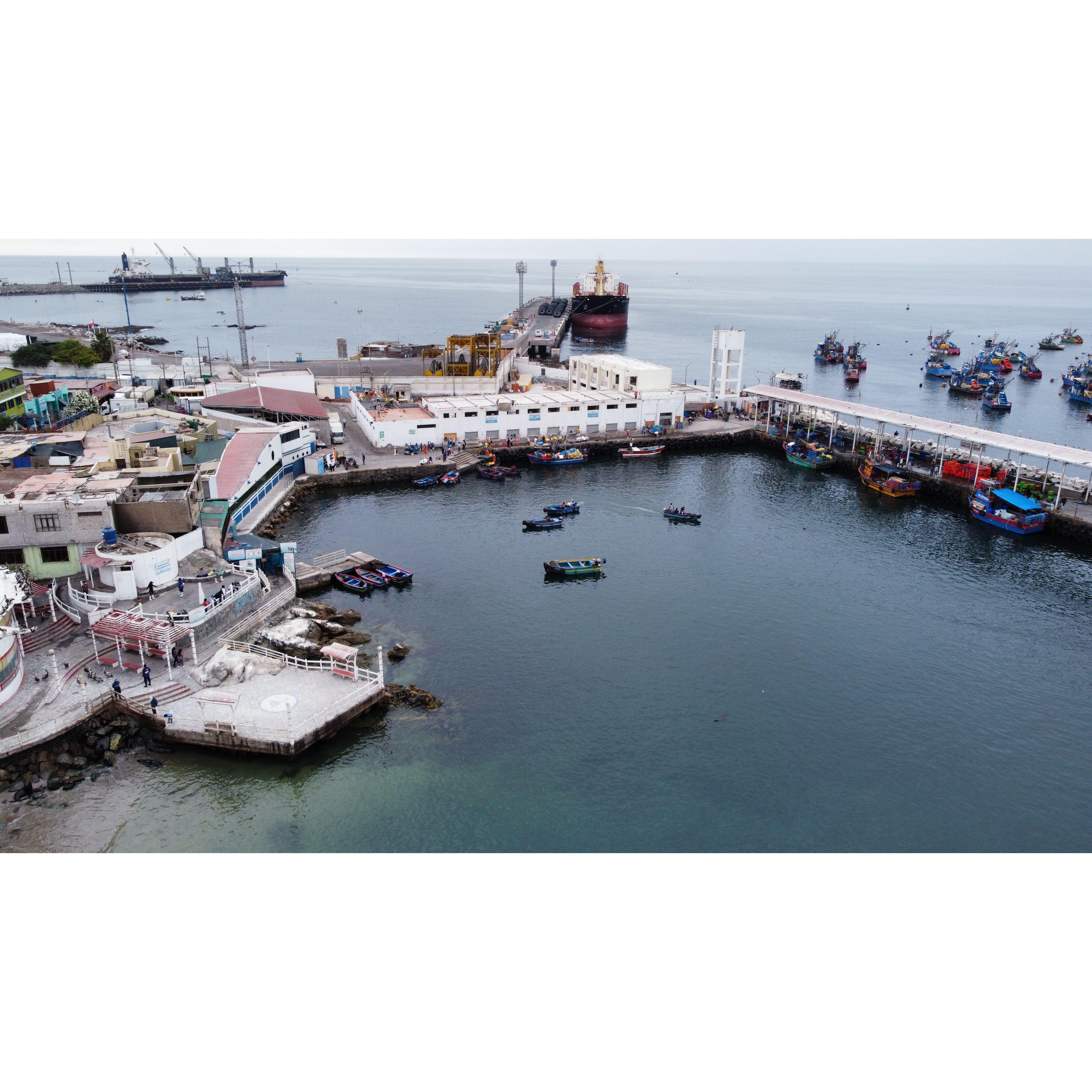 Aerial shot of Ilo's Port