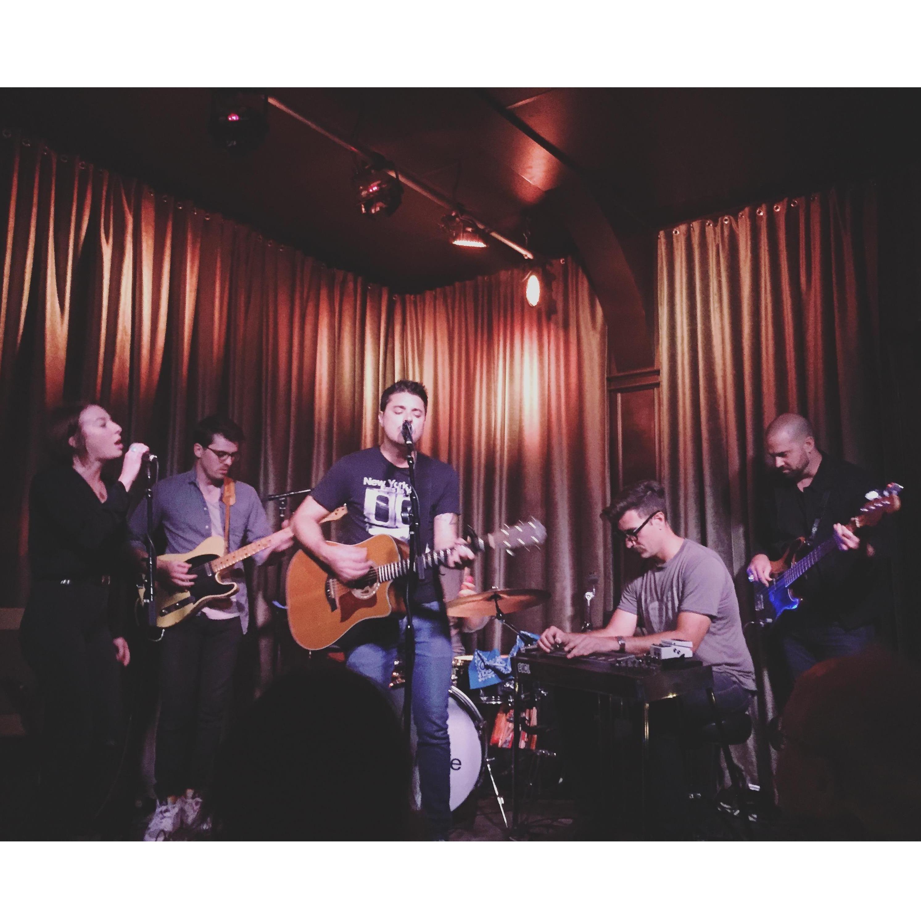Singing together at the Hotel Cafe