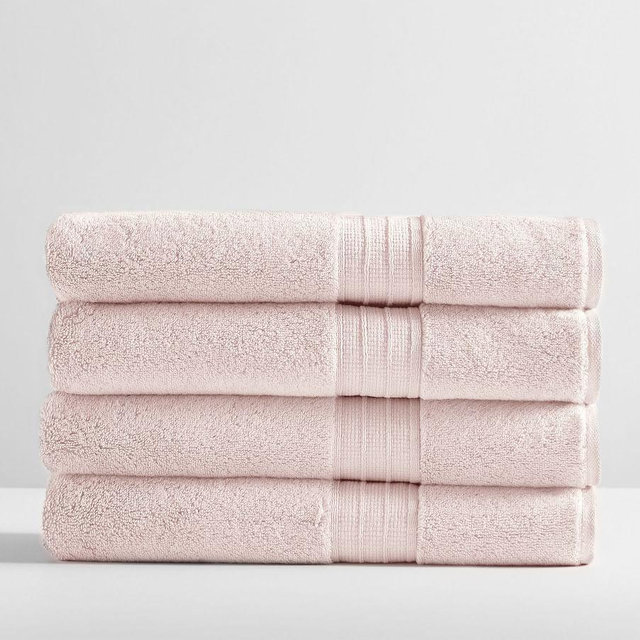 Soft Rose Hydrocotton Organic Bath Towels, Set of 4