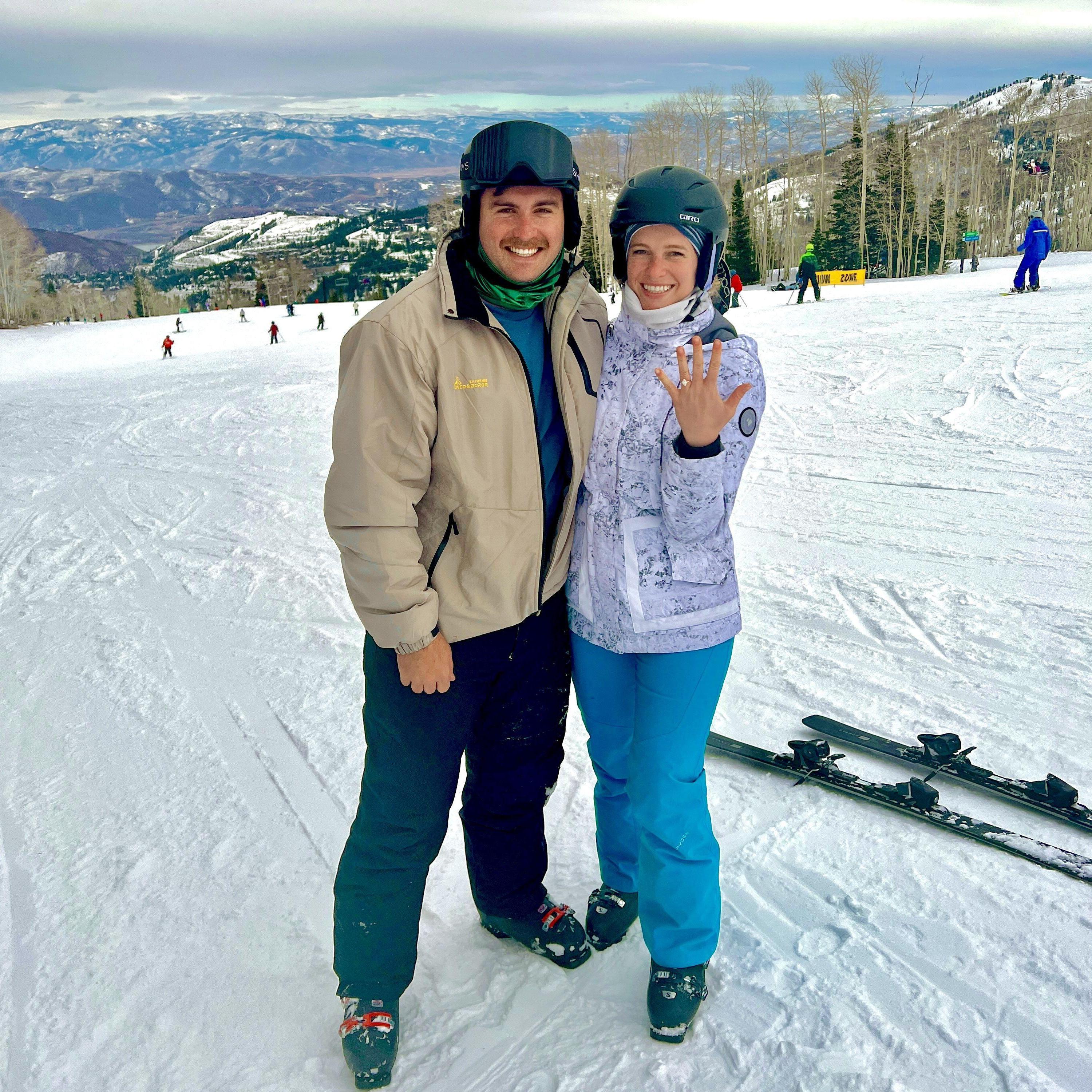 Ethan proposed to Amanda mid- slope after faking a fall (Jan 2024) Park City, UT