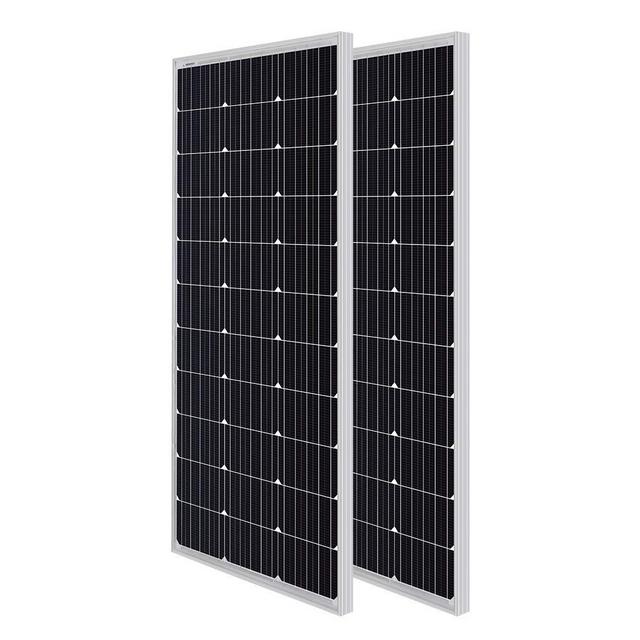 Renogy Solar Panel 2pcs 100 Watt 12 Volt Monocrystalline, 2-Pack Compact Design