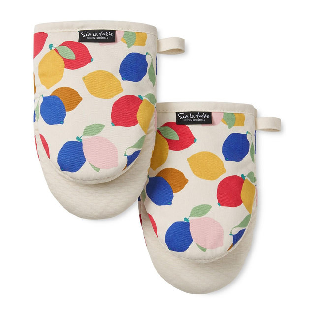 Sur La Table Fruit-Inspired Cotton Mini Oven Mitt Set, 8" x 5.5"