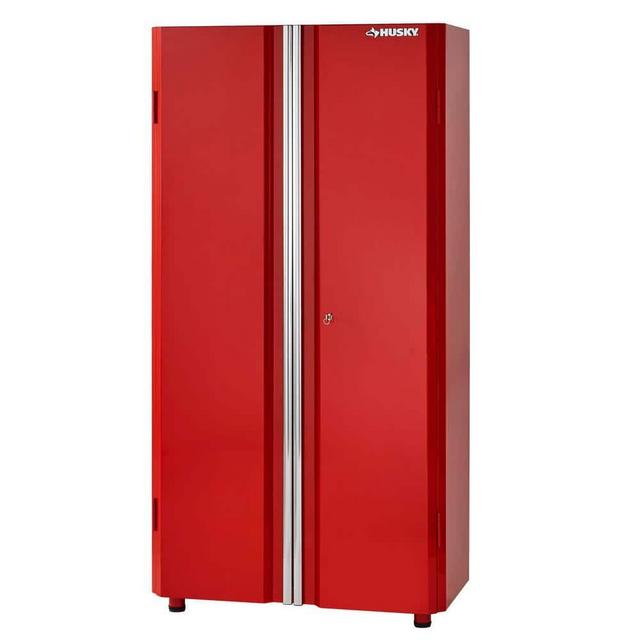 Ready-to-Assemble 24-Gauge Steel Freestanding Garage Cabinet in Red (36 in. W x 72 in. H x 18 in. D)