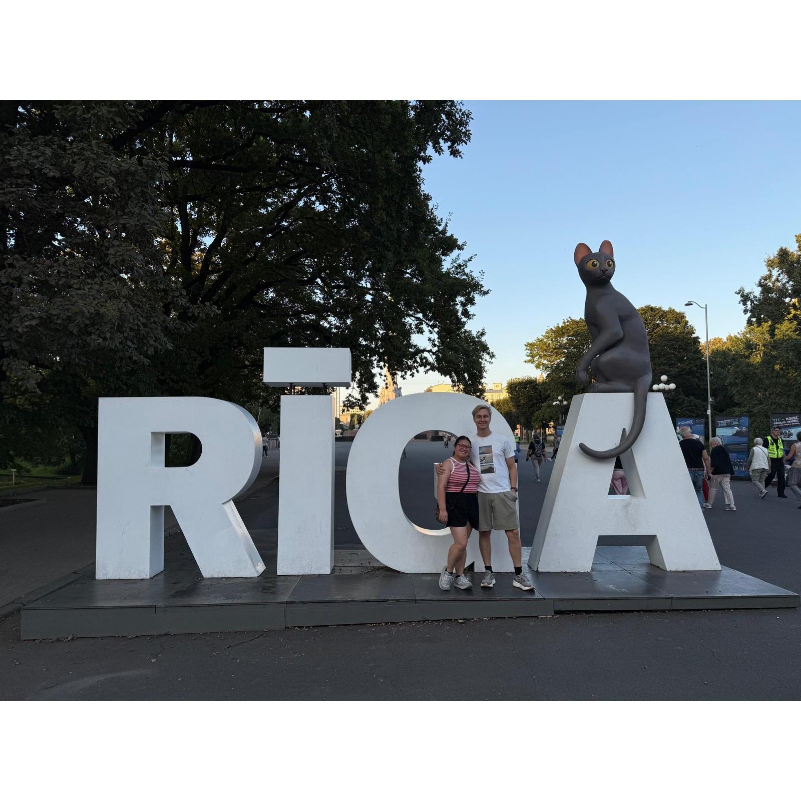 Us in Riga, Latvia Fall 2025