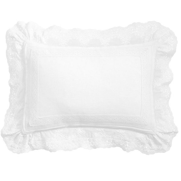 LoveShackFancy Lace Crochet Lumbar Pillow