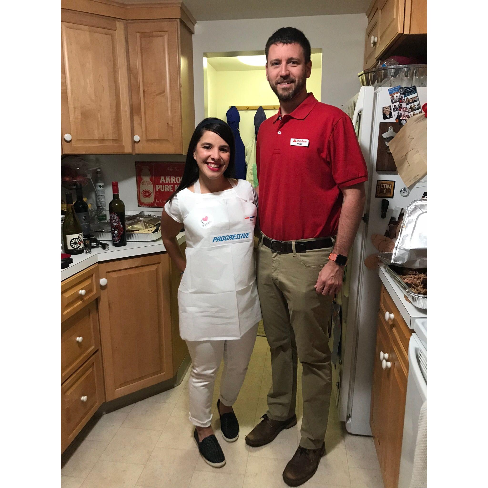 Flo and Jake from State Farm. What a cute bundle!