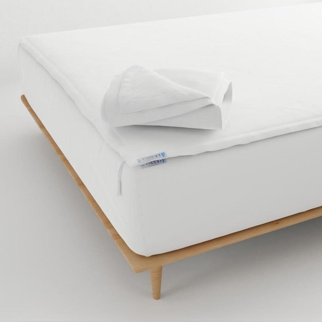 QuickZip Fitted Sheet - Includes 1 Base & 2 Zip-On Sheets - Easy to Change, Won't Pop Off - Sateen 400 TC Cotton - 17.5' Deep Pockets - White