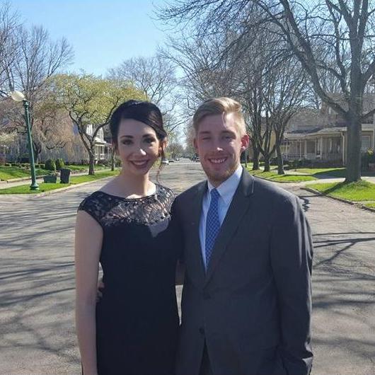 All dressed up for the Senior Banquet at Cedarville University in April, 2016.