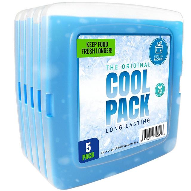 Ice Pack for Lunch Box - 5 Ice Packs - Original Slim Long-Lasting Freezer Packs for your Lunch or Cooler Bag