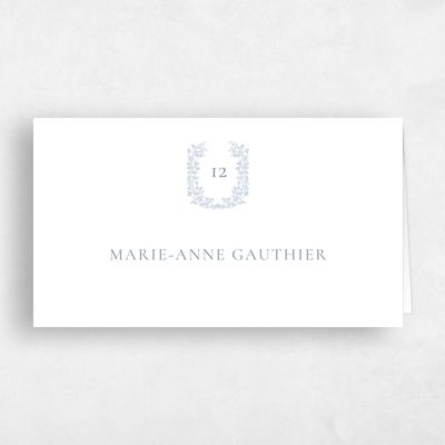 White Wedding Place Card - Mirra