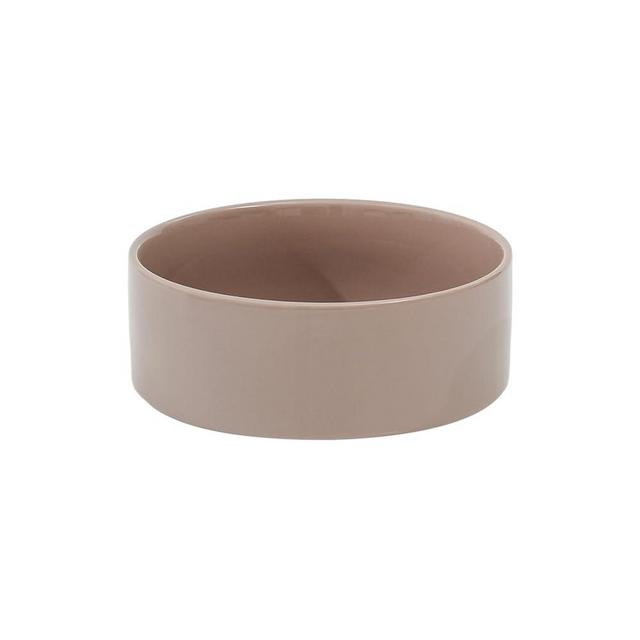 Havniva Ceramic 8.2inch Dog Bowl for Large-Breed Dogs, Anti-Slip and Weighted Pet Food and Water Bowl (Single Bowl - Brown Coffee)