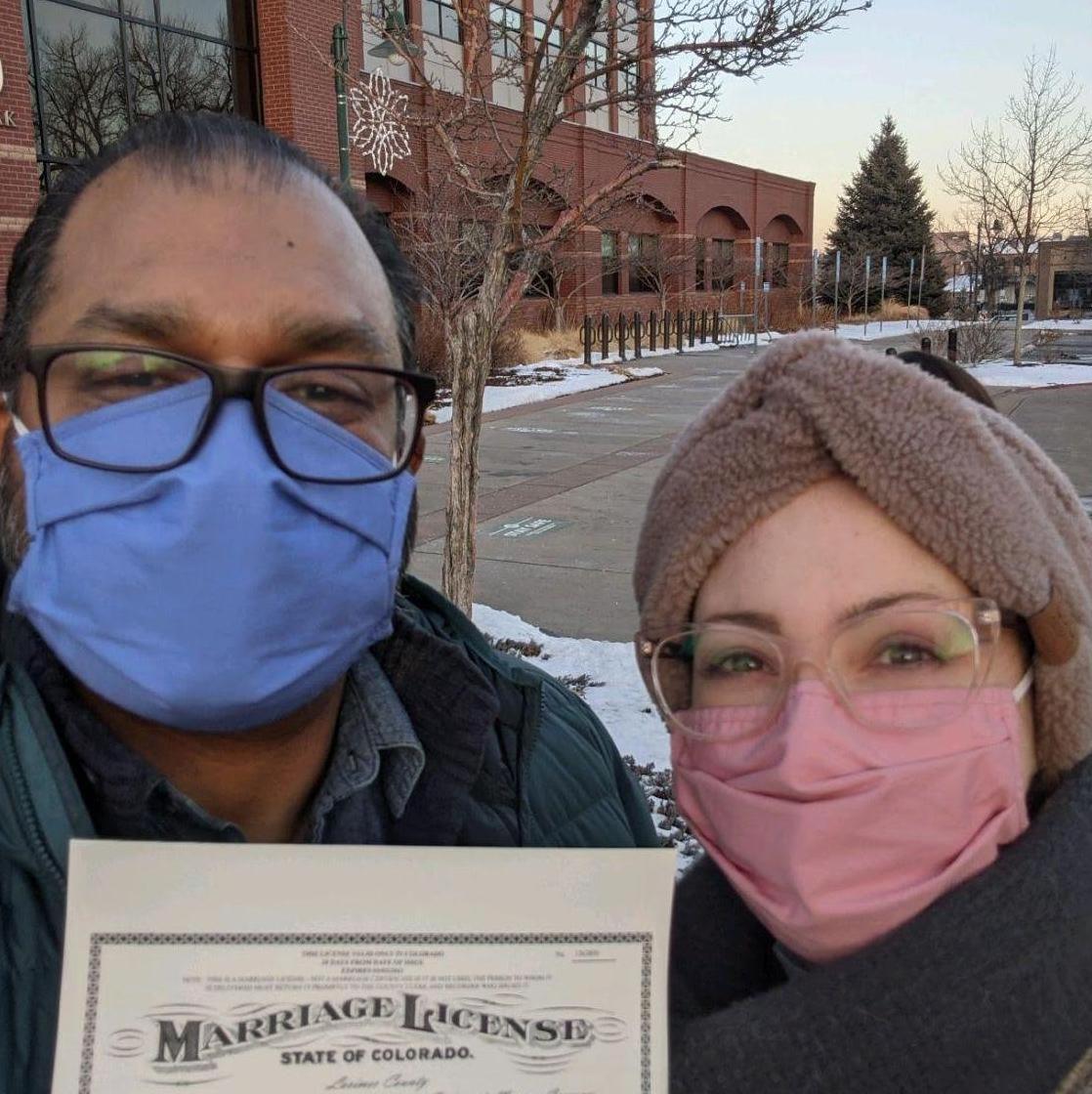 Getting our wedding license