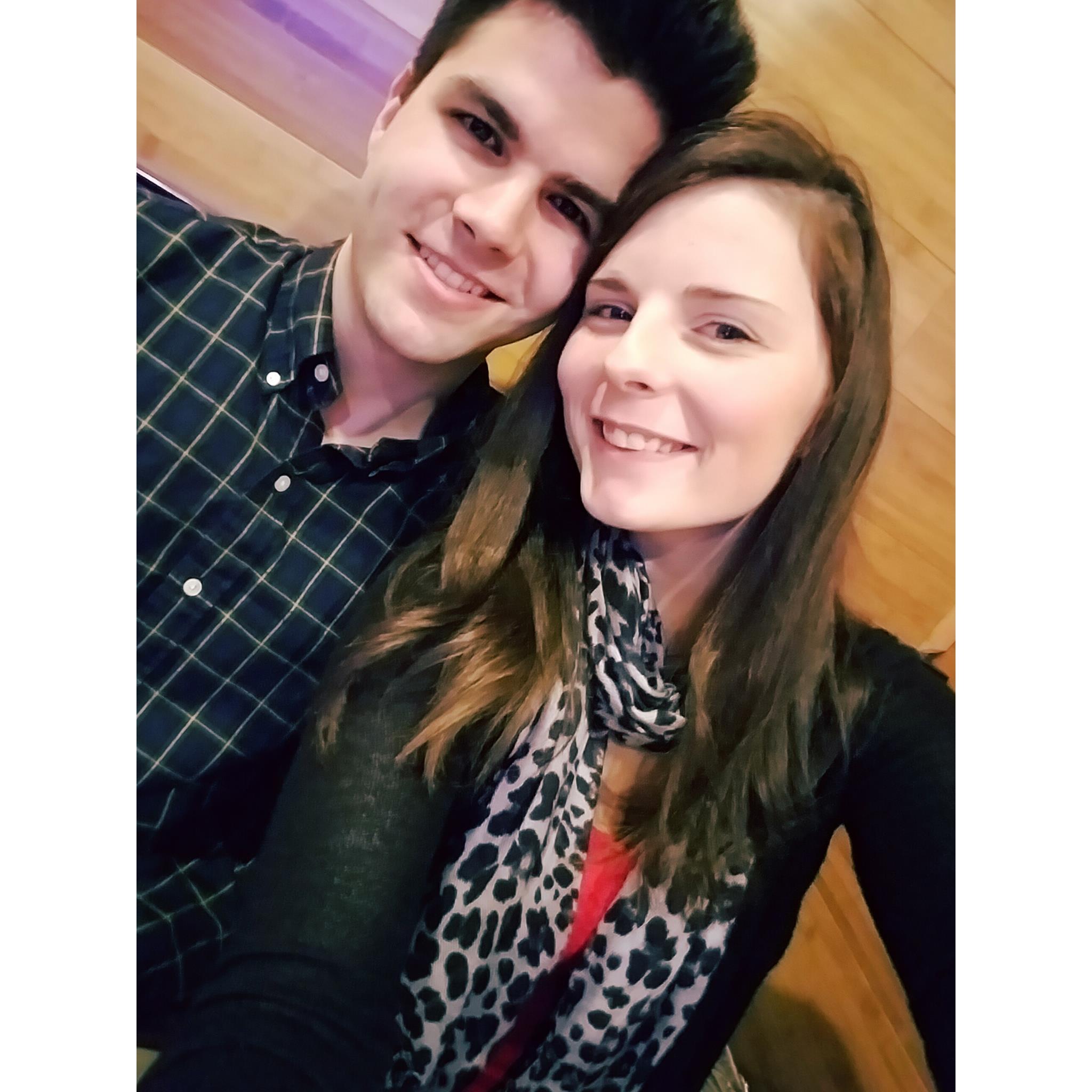 December 2016 Christmas eve dinner Brandon met Candice