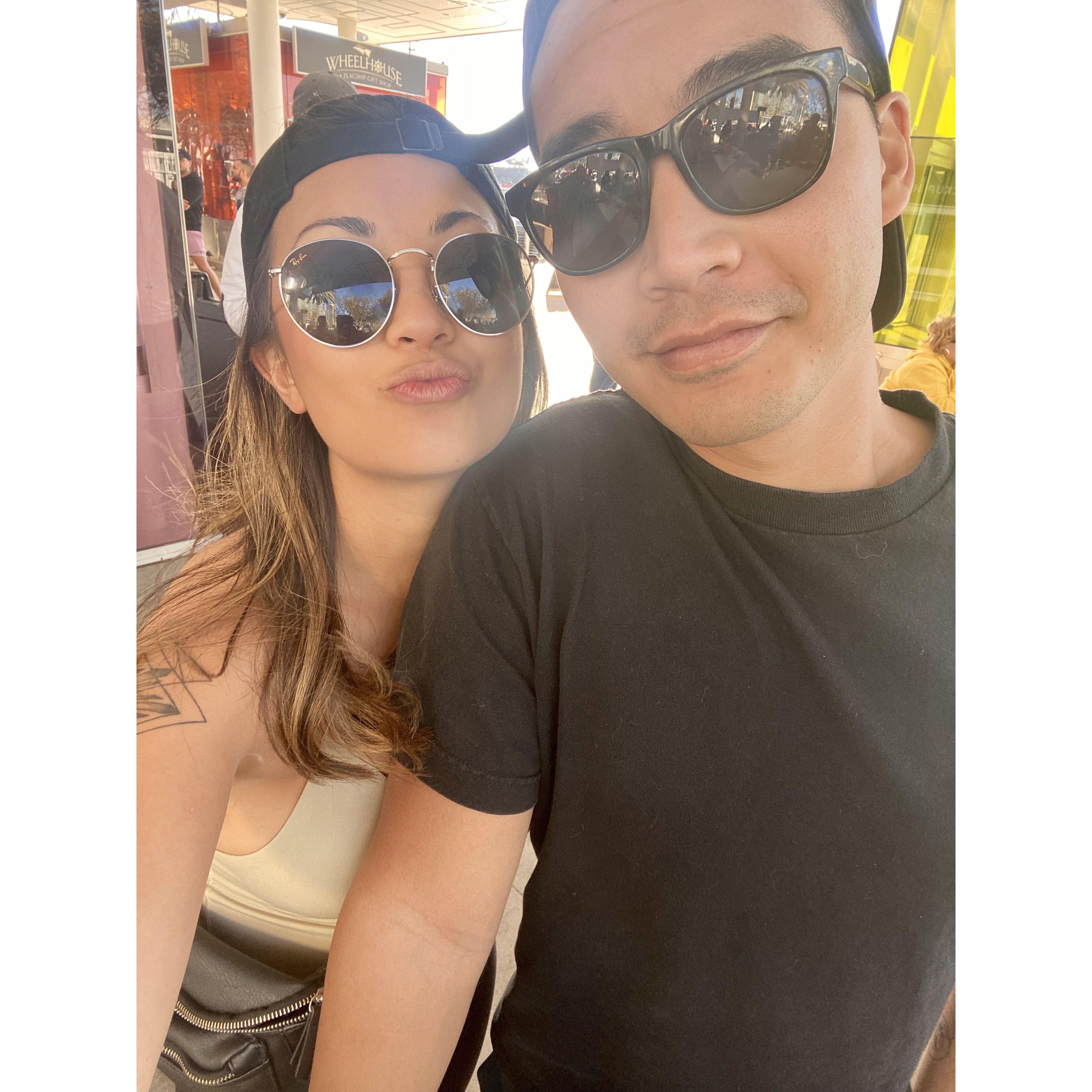 visiting him in San Diego. we got margaritas by the bay and i said "what if i just moved here?"