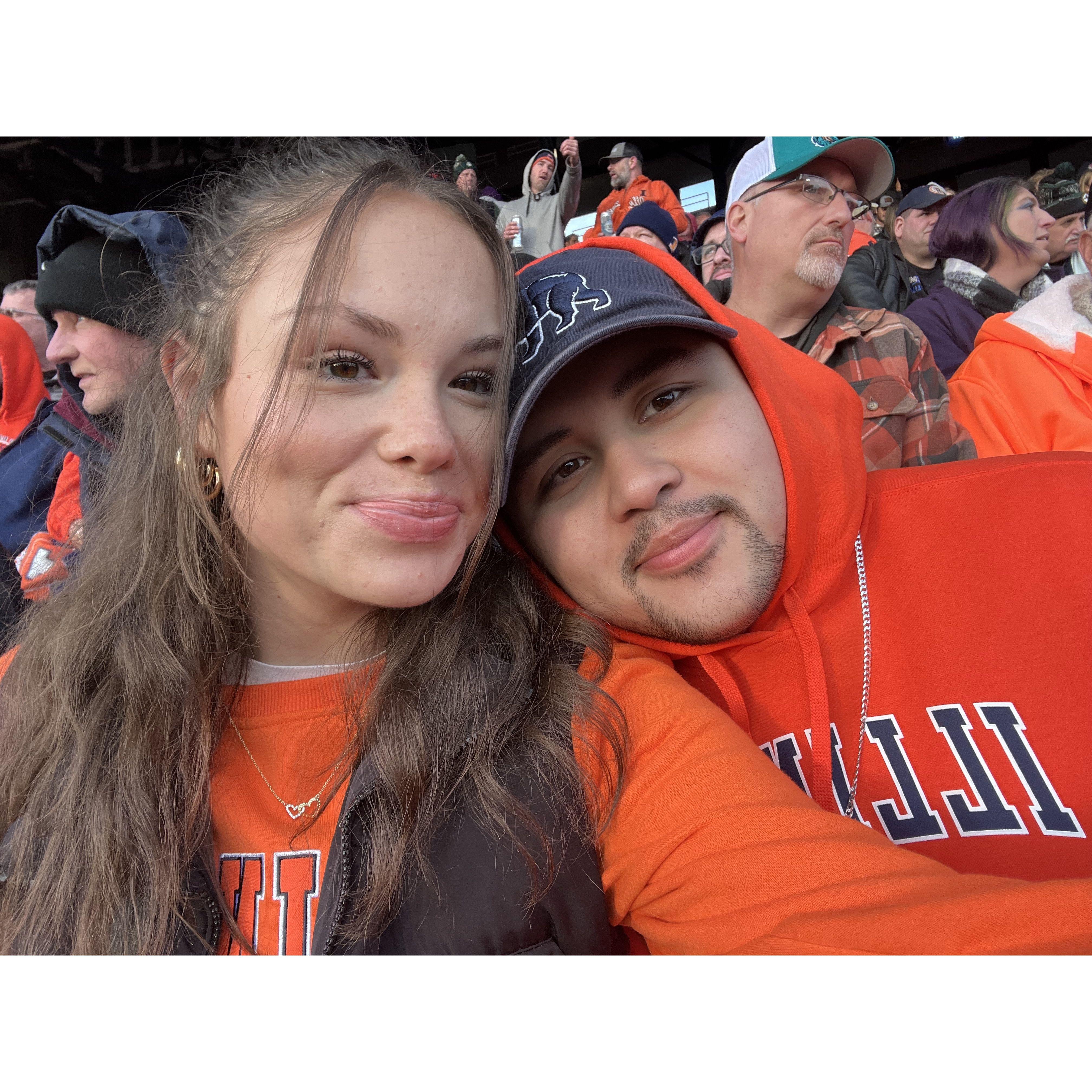 First college football game...goooo Illini!