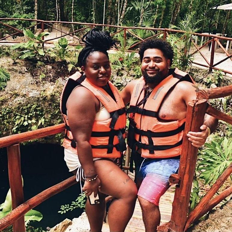 Us in mexico at a private cenote 2022
