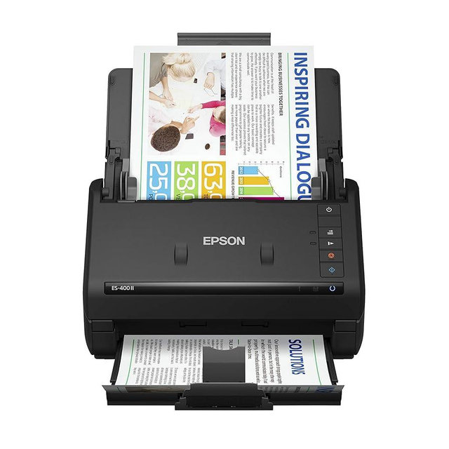 Epson Workforce ES-400 II Color Duplex Desktop Document Scanner for PC and Mac, with Auto Document Feeder (ADF) and Image Adjustment Tools, ES-400 II