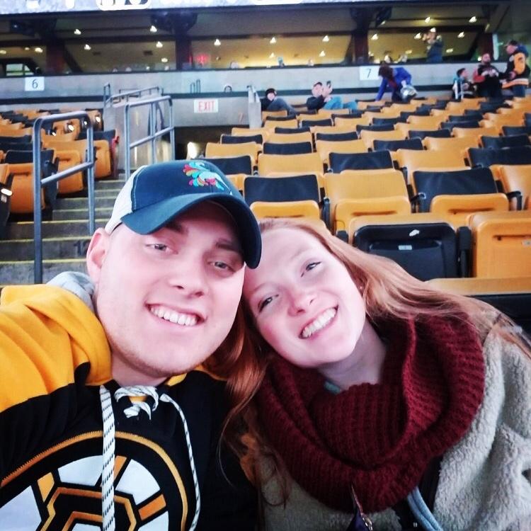 Our first Bruins game together….and my very first game ever…with the best guy