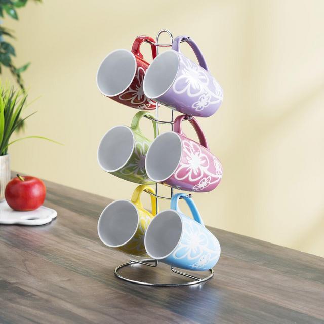Spahn 6 Piece Mug Set with Stand