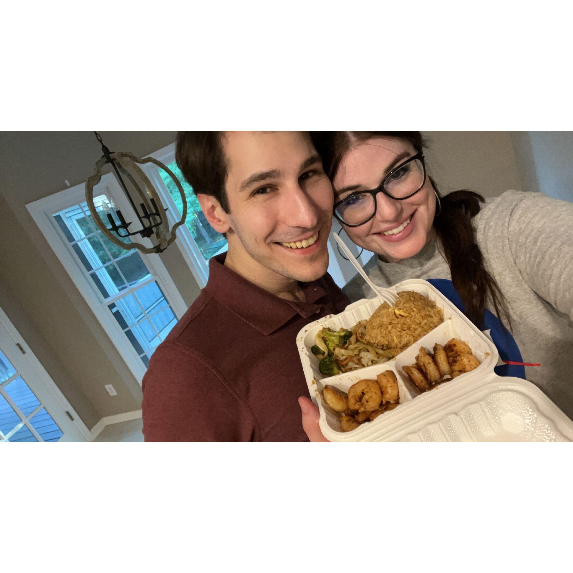 First meal in the new house