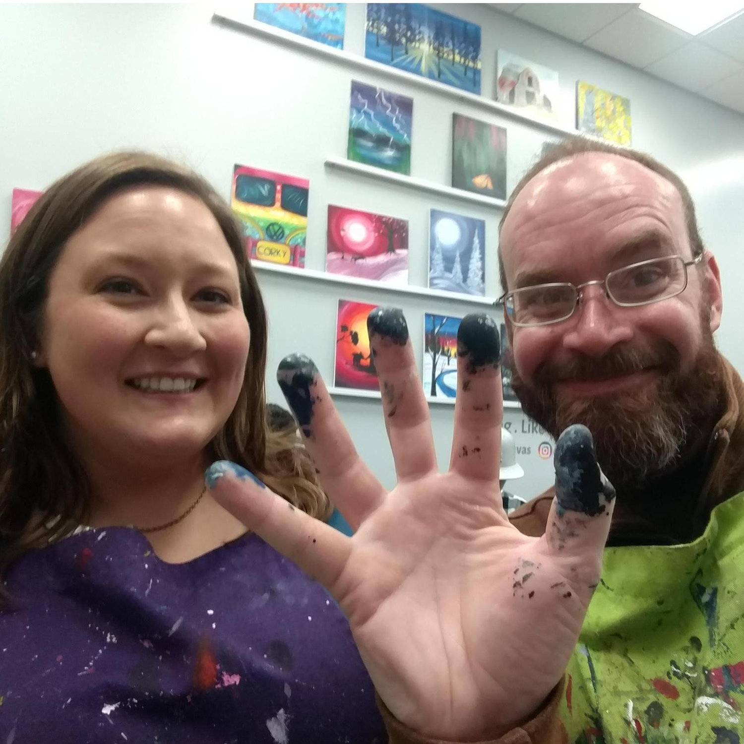 Painting at the Corky Canvas